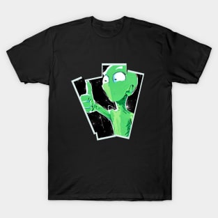 thumbs up alien, everything is fine, everything is okay T-Shirt